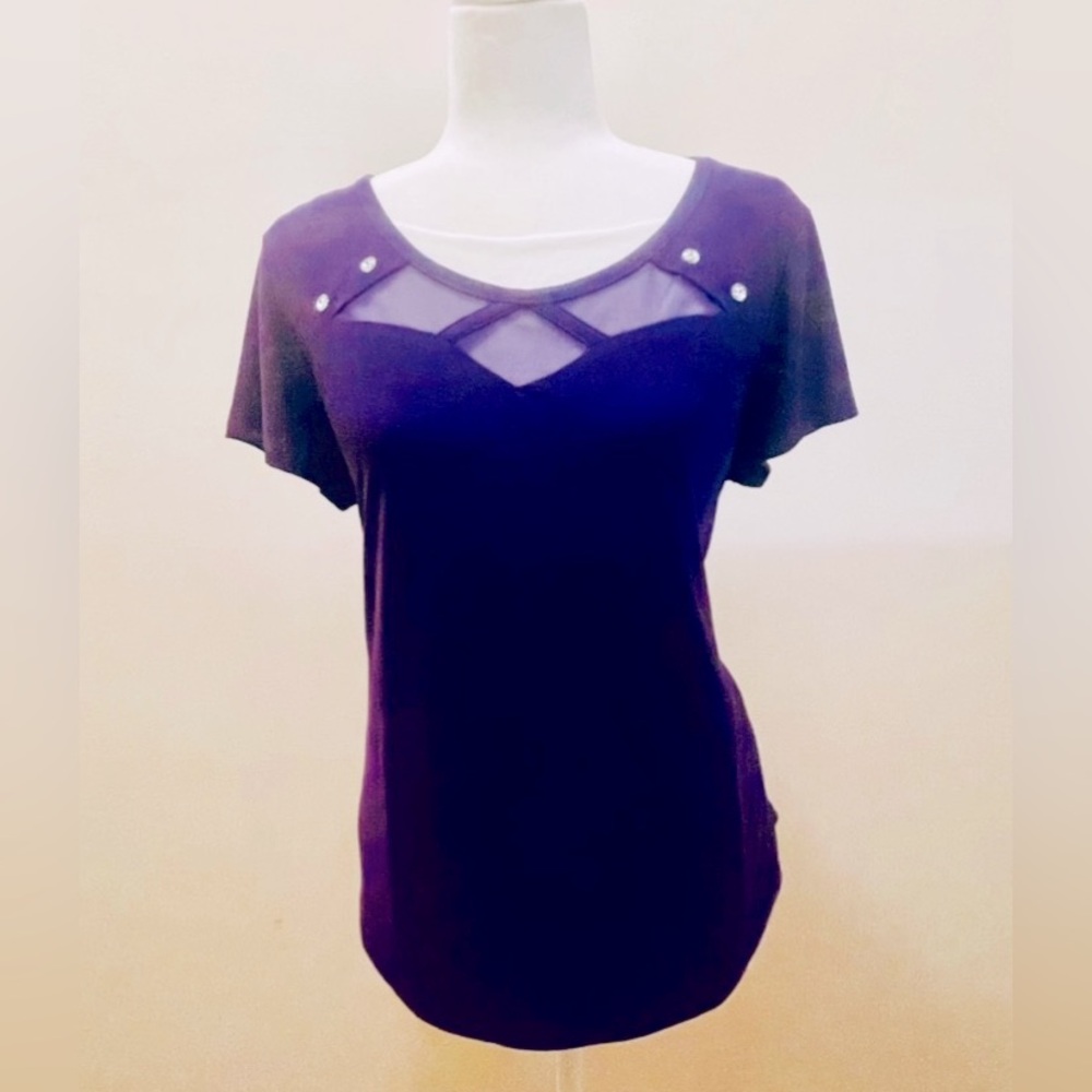 ADELE AND MAY short sleeve, Violet /purple top, Size XL